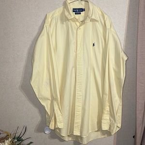 RL soft yellow solid shirt Large